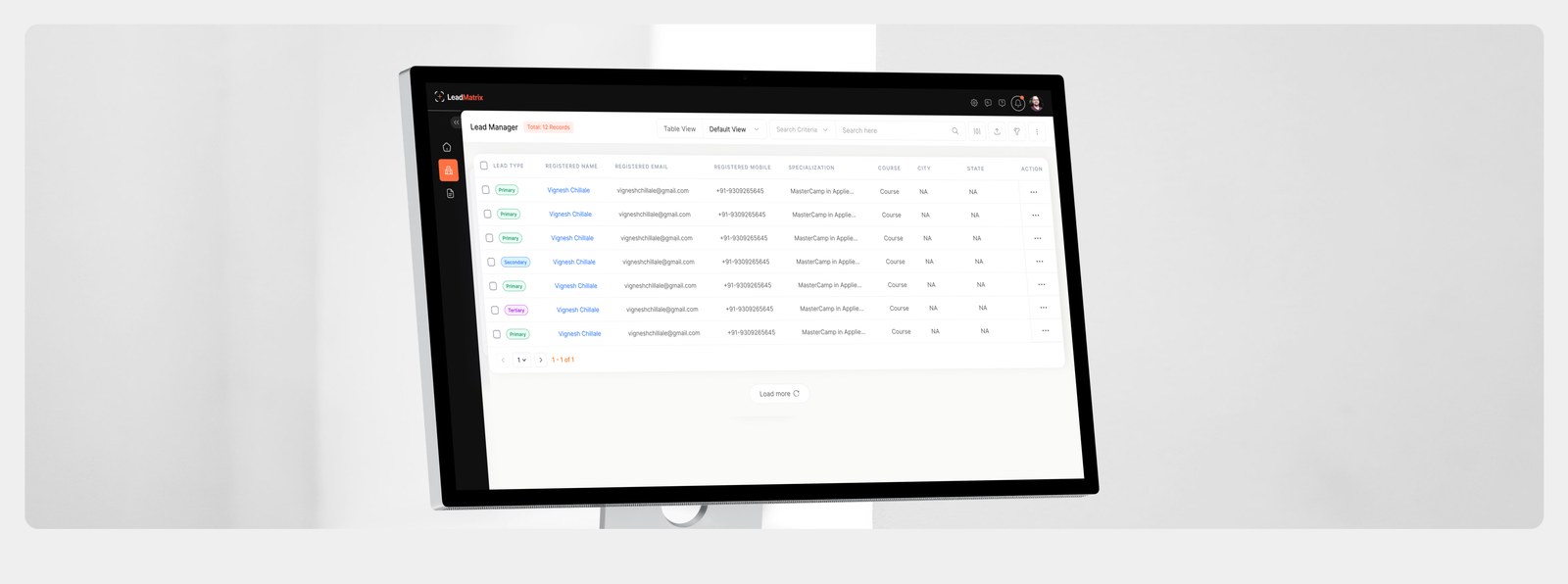 lead matrix-web app
