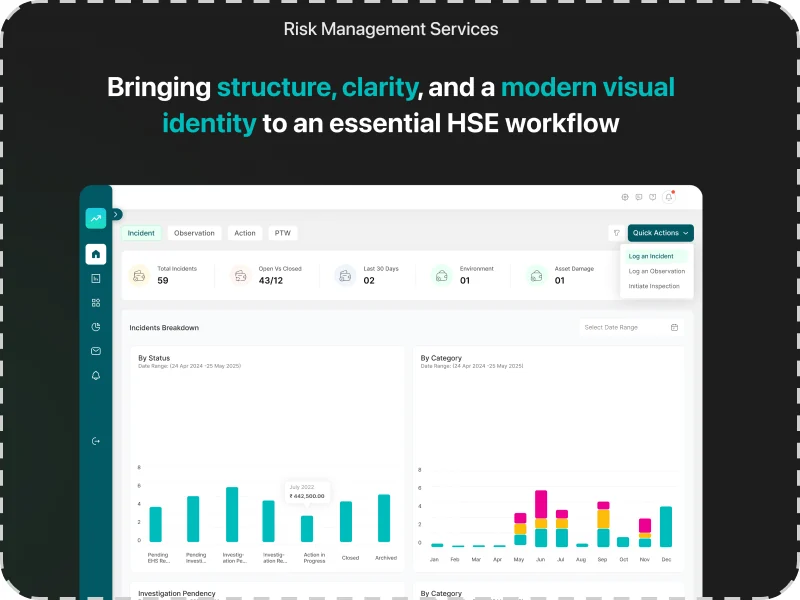 HSE management system dashboard redesign