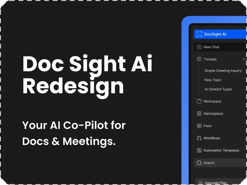 Doc Sight AI co-pilot interface redesign