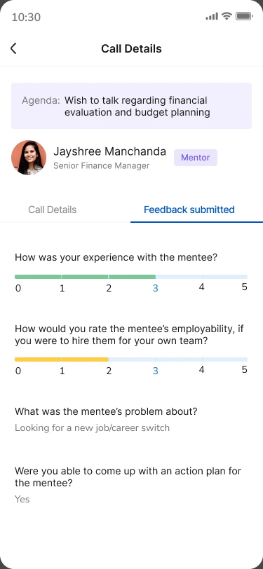 Feedback submitted by mentor