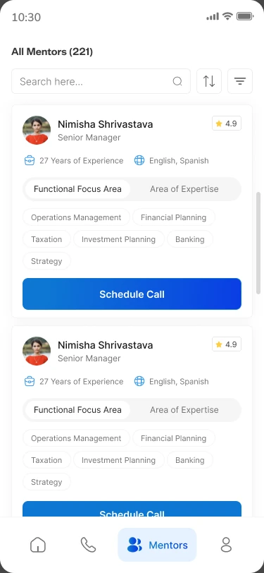 All mentors list
