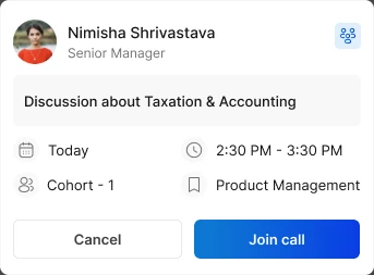 Call card with group icon